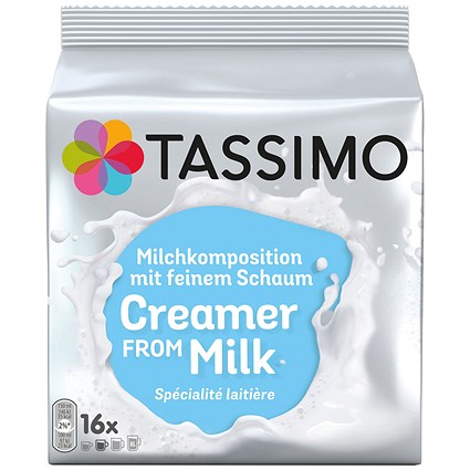 Tassimo Milk Creamer Pods, 16 Capsules, Pack of 5