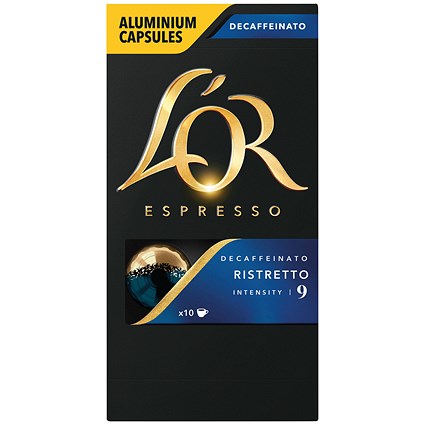 L'Or Espresso Decaff Ristretto Nespresso Coffee Pods, Pack of 10