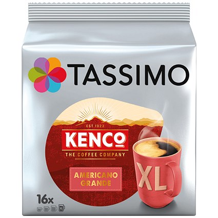 Tassimo Kenco Americano Grande Coffee Pods, 16 Capsules, Pack of 5