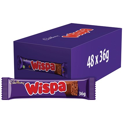 Cadbury Wispa Chocolate Bar, Pack of 48