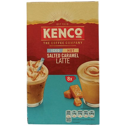 Kenco Iced/Hot Salted Caramel Latte Sachets, 20.3g, Pack of 8