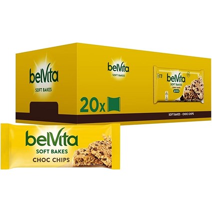 Belvita Breakfast Choc Chips Soft Bakes, 50g, Pack of 20