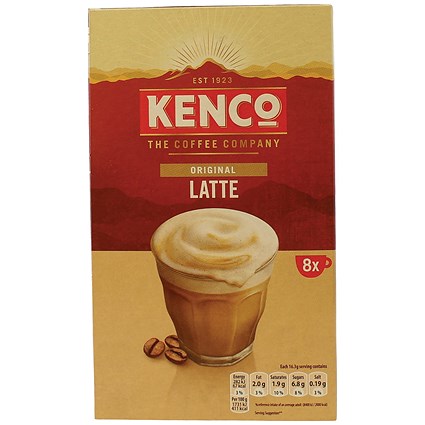 Kenco Latte Original Sachets, 16.3g, Pack of 8