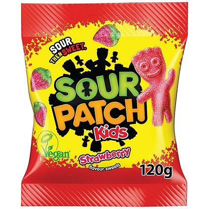 Sour Patch Kids Strawberry Sweets 120g Pack of 10