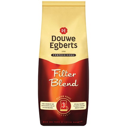 Douwe Egberts Medium Roast Filter Blend Ground Coffee, 1kg Douwe Egberts Medium Roast Filter Blend Ground Coffee, 1kg