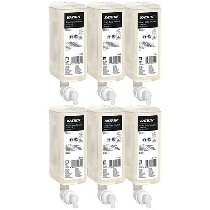 Katrin Foam Soap, Neutral, 1000ml, Pack of 6