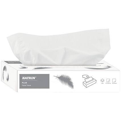 Katrin Plus Facial Tissues 2-Ply 100 Sheets (Pack of 40)