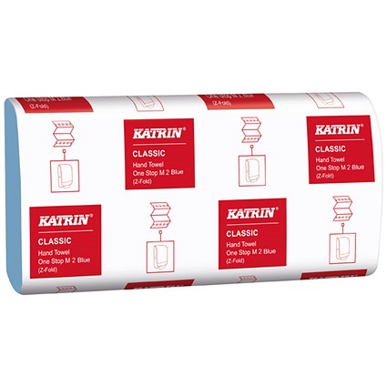 Katrin Classic Hand Towel One Stop M2 Blue 144 Sheets (Pack of 21) 38107