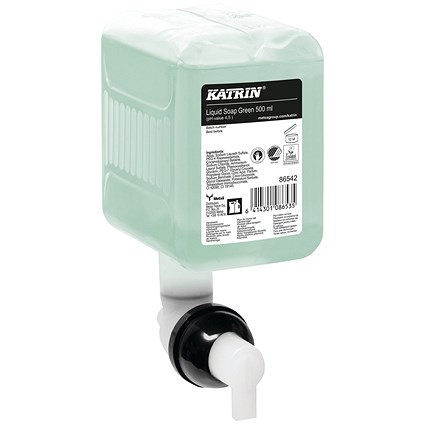 Katrin Commercial Hand Wash Liquid Refill, 500ml, Green