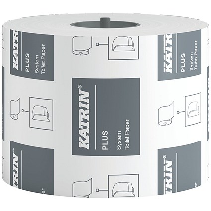 Katrin Plus System Toilet Roll 2-Ply 684 Sheets White Pack of 36 87365