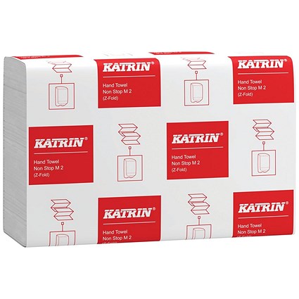 Katrin 2-Ply Z-Fold Paper Towel, White, Pack of 3360