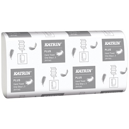 Katrin M-Fold Plus Hand Towels 3-Ply White (Pack of 1890) 344020