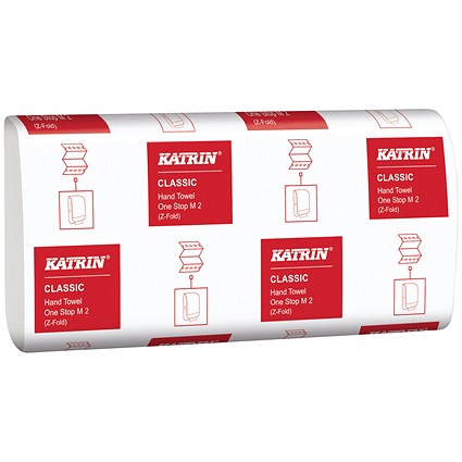 Katrin Classic One Stop Hand Towels 2-Ply White (Pack of 3360) 345287