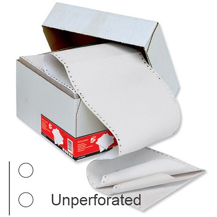 Computer Listing Paper / 3-Part / 11inch x 368mm / Unperforated / All Sheets are White (700 Sheets)