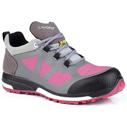 Lavoro Leia Ladies Esd Shoes, Grey & Pink, 4