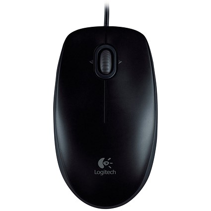 Logitech B100 Mouse, Wired, Black Logitech B100 Mouse, Wired, Black