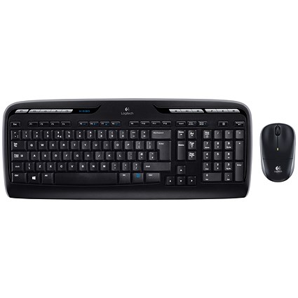 Logitech MK330 Keyboard and Mouse Set, Wireless, Black Logitech MK330 Keyboard and Mouse Set, Wireless, Black