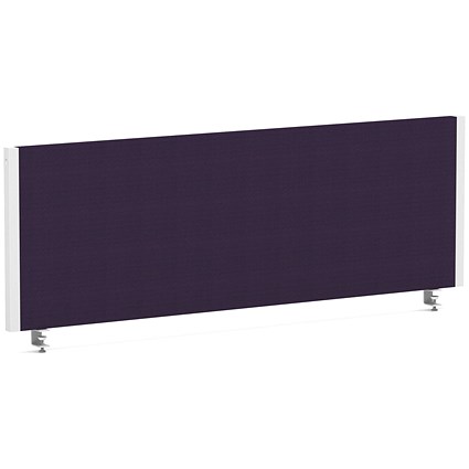 Impulse Evolve Plus Bench Screen, 1200 x 400mm, White Frame, Tansy Purple
