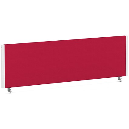 Impulse Evolve Plus Bench Screen, 1400 x 400mm, White Frame, Bergamot Cherry