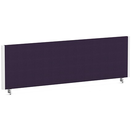 Impulse Evolve Plus Bench Screen, 1400 x 400mm, White Frame, Tansy Purple