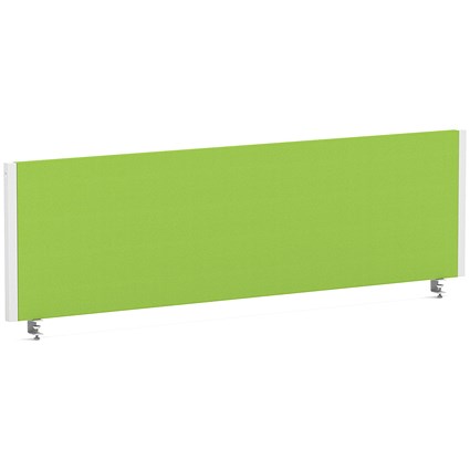 Impulse Evolve Plus Bench Screen, 1400 x 400mm, White Frame, Myrrh Green