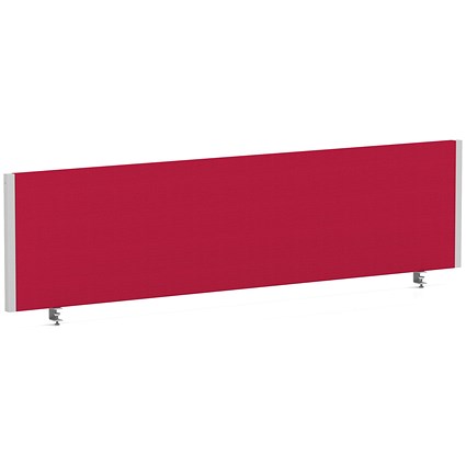 Impulse Evolve Plus Bench Screen, 1600 x 400mm, Silver Frame, Bergamot Cherry