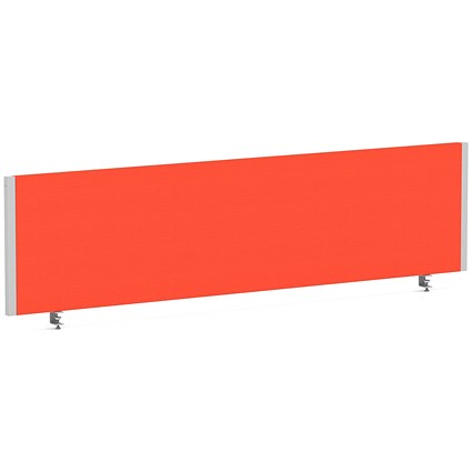 Impulse Evolve Plus Bench Screen, 1600 x 400mm, Silver Frame, Tabasco Orange