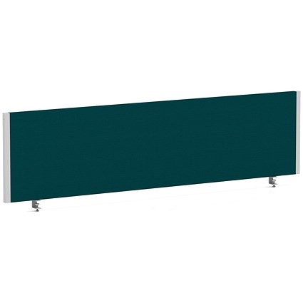 Impulse Evolve Plus Bench Screen, 1600 x 400mm, Silver Frame, Maringa Teal