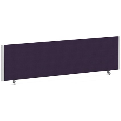 Impulse Evolve Plus Bench Screen, 1600 x 400mm, Silver Frame, Tansy Purple