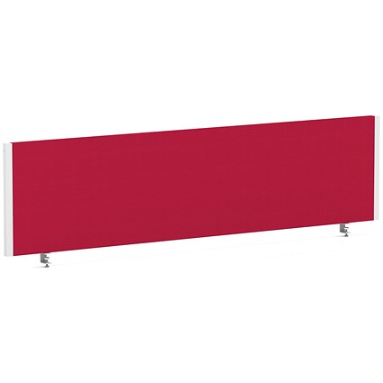 Impulse Evolve Plus Bench Screen, 1600 x 400mm, White Frame, Bergamot Cherry
