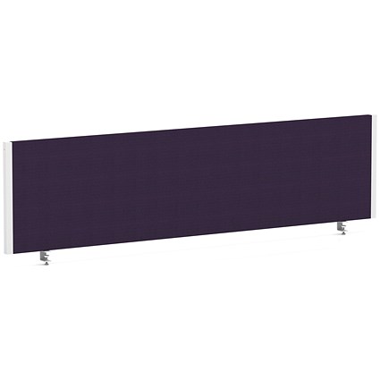 Impulse Evolve Plus Bench Screen, 1600 x 400mm, White Frame, Tansy Purple