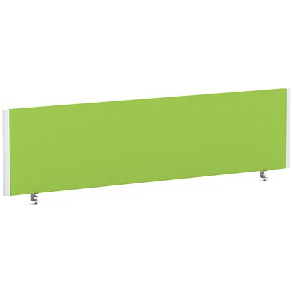 Impulse Evolve Plus Bench Screen, 1600 x 400mm, White Frame, Myrrh Green