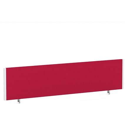 Impulse Evolve Plus Bench Screen, 1800 x 400mm, White Frame, Bergamot Cherry
