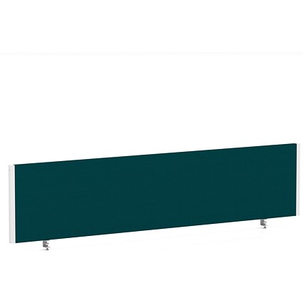 Impulse Evolve Plus Bench Screen, 1800 x 400mm, White Frame, Maringa Teal