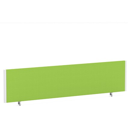 Impulse Evolve Plus Bench Screen, 1800 x 400mm, White Frame, Myrrh Green