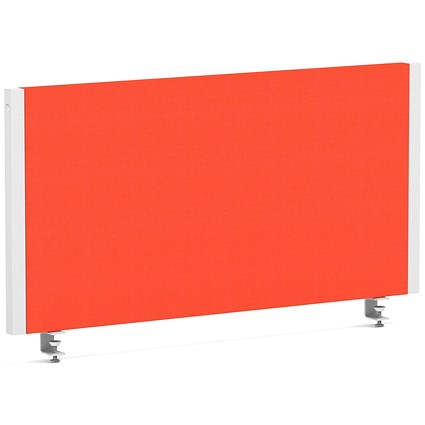 Impulse Evolve Plus Bench Screen, 800 x 400mm, White Frame, Tabasco Orange