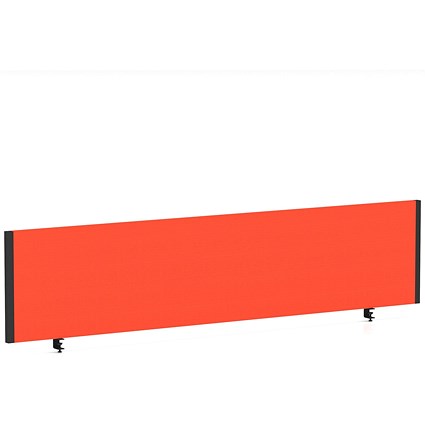 Impulse Evolve Plus Bench Screen, 1800 x 400mm, Black Frame, Tabasco Orange
