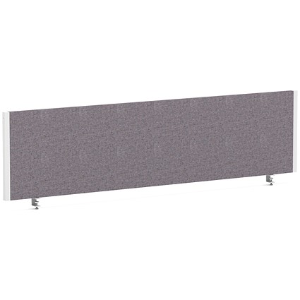 Impulse Evolve Plus Bench Screen, 1600 x 400mm, White Frame, Rivet Fuse