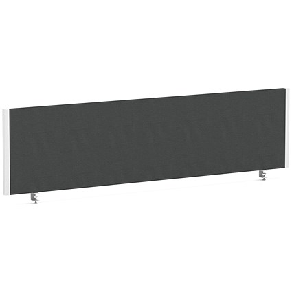 Impulse Evolve Plus Bench Screen, 1600 x 400mm, White Frame, Quest Mussel