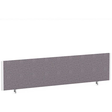 Impulse Evolve Plus Bench Screen, 1800 x 400mm, White Frame, Rivet Fuse