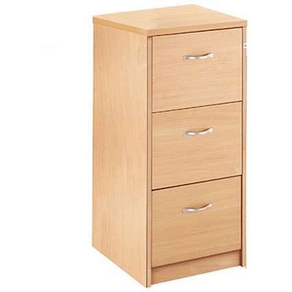 Momento Foolscap Filing Cabinet, 3-Drawer, Maple