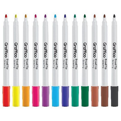Graffico Funliner Colouring Pen Assorted (Pack of 12) 6107/12