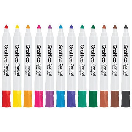 Graffico Conical Marker Assorted (Pack of 144) 6152/144