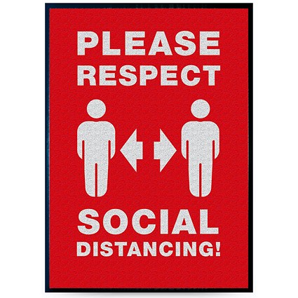 Social Distancing Workplace Mat, Suitable for All Floors - 60 x 85 cm