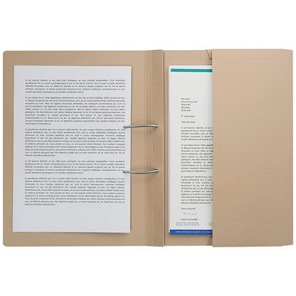 Everyday Back Pocket Spiral Files, 285gsm, Foolscap, Buff, Pack of 25