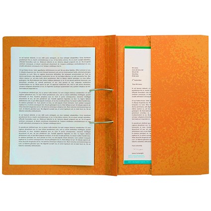 Everyday Back Pocket Spiral Files, 285gsm, Foolscap, Orange, Pack of 25