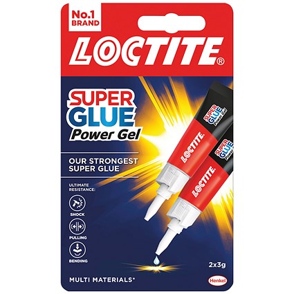 Loctite Super Glue Power Gel Duo, 3g, Pack of 2