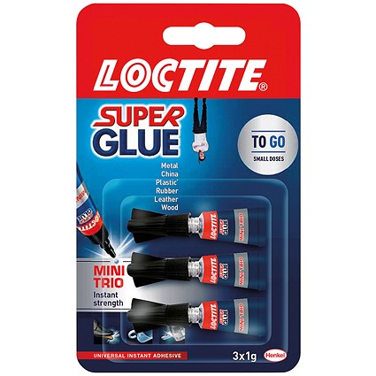 Loctite Super Glue Mini Trio 1g (Pack of 3)