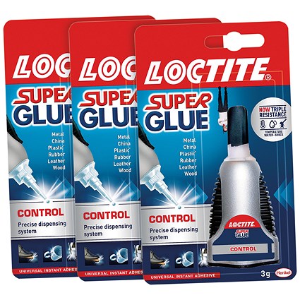 Loctite Super Glue Control 4g, 3 Pack Saver Bundle