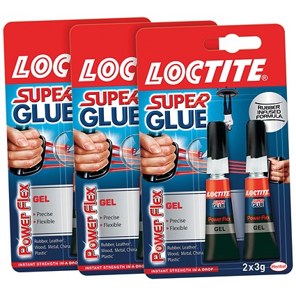 Loctite Super Glue Power Gel Duo 2x3g (Pack of 2), 3 Pack Saver Bundle